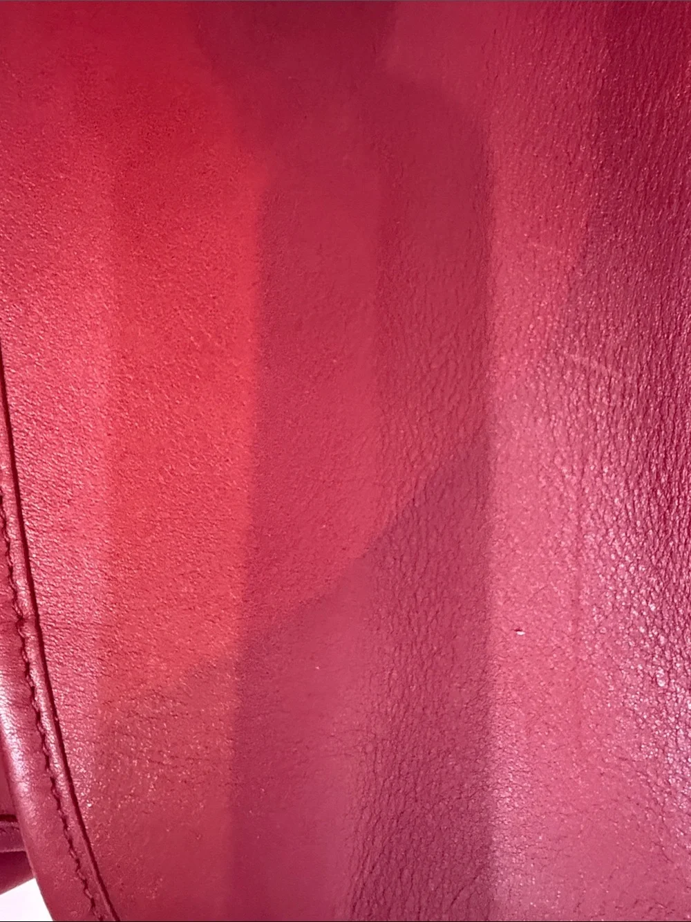 Coach Red Leather Briefcase with Gold-Tone Turn Lock